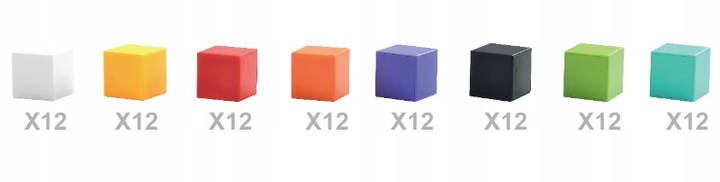 Klocki magnetyczne kostki STEM szcześciany konstrukcyjne 3d 96 elementów