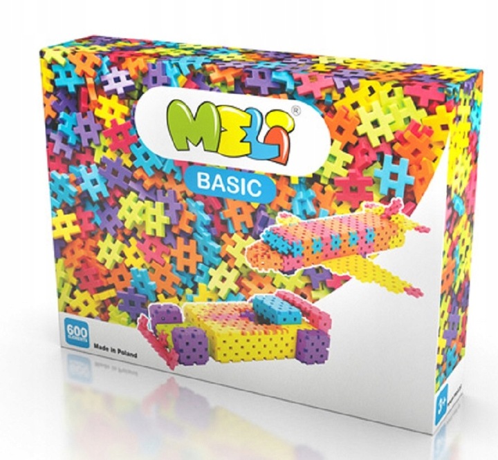 Klocki Meli Konstrukcyjne Basic 600 sztuk +PREZENT