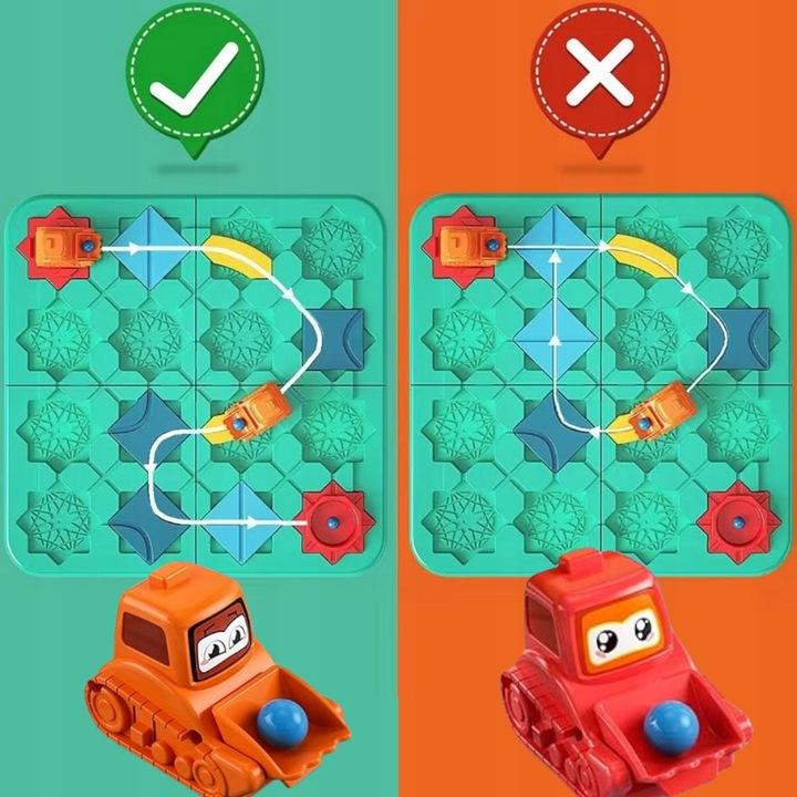 Gra Logiczna dla Dzieci Tor Przeszkód Plansza Koparki Zabawka Edukacyjna 3+