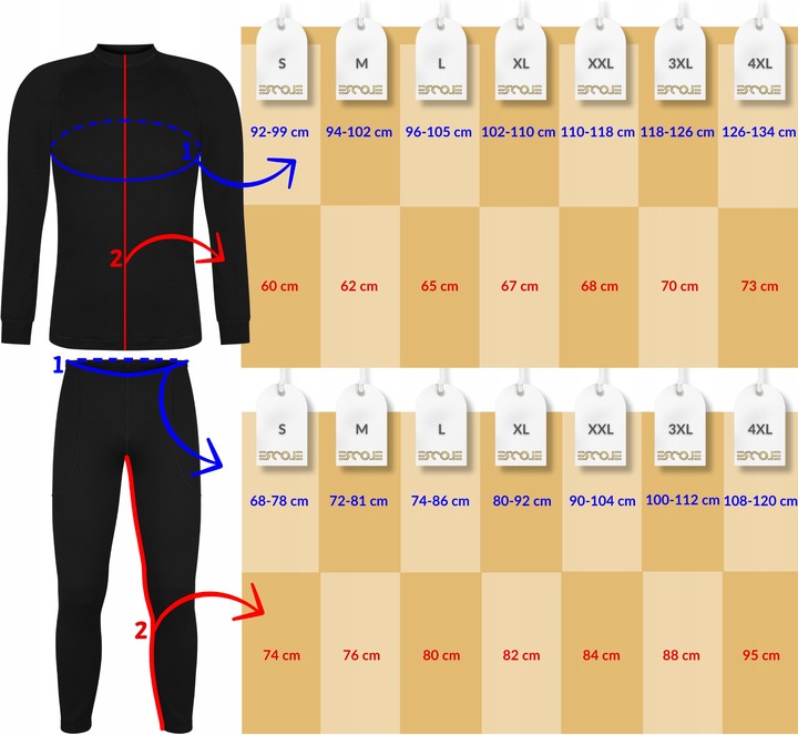 BIELIZNA TERMOAKTYWNA DAMSKA S MĘSKA KOMPLET ODDYCHAJĄCA CIEPŁA Z MESZKIEM