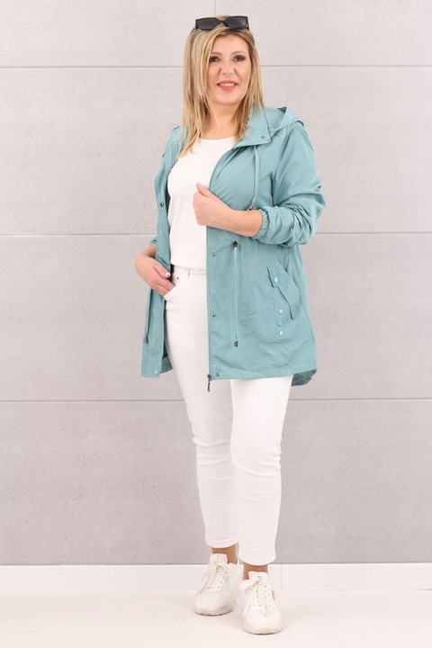 KURTKA DAMSKA PARKA CIENKA WIOSENNA PRZEJŚCIOWA Z KAPTUREM ROZMIARY