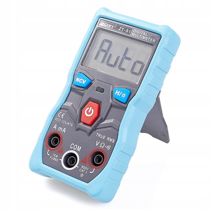 MULTIMETR CYFROWY AUTOMATYCZNY ZT-S1 TRUE RMS NCV MIERNIK NAPIĘCIA PRĄDU