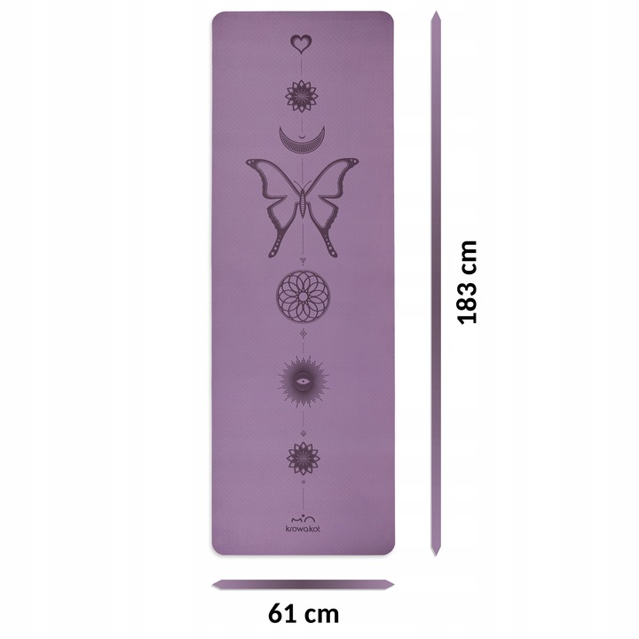 Mata do Jogi i Ćwiczeń TPE 6mm – Purpurowa - Polska Marka Krowa Kot