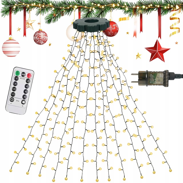 ŚWIATEŁKA CHOINKOWE Z WBUDOWANĄ PAMIĘCIĄ 8 TRYBÓW LEDOWYCH