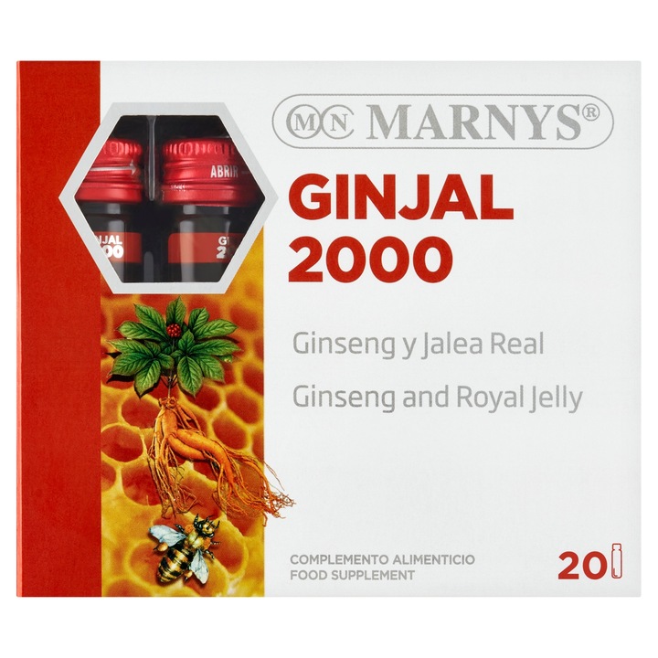 MARNYS GINJAL 2000 Żeń-Szeń i mleczko pszczele 20 fiolek