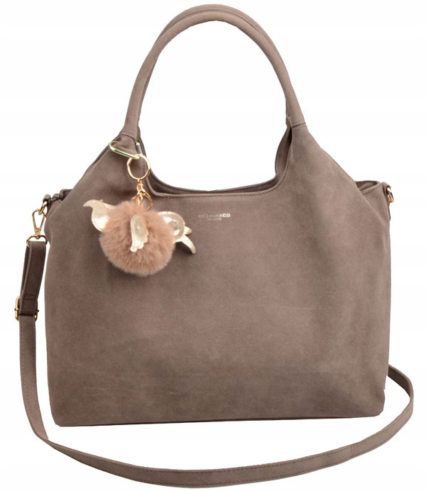 FLORA&CO PARIS TOREBKA damska SHOPPER A4 CASUAL ZAMSZ BEŻ