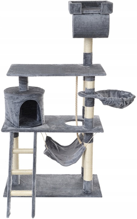 DRAPAK DLA KOTA WIEŻA LEGOWISKO DOMEK Z HAMAKIEM