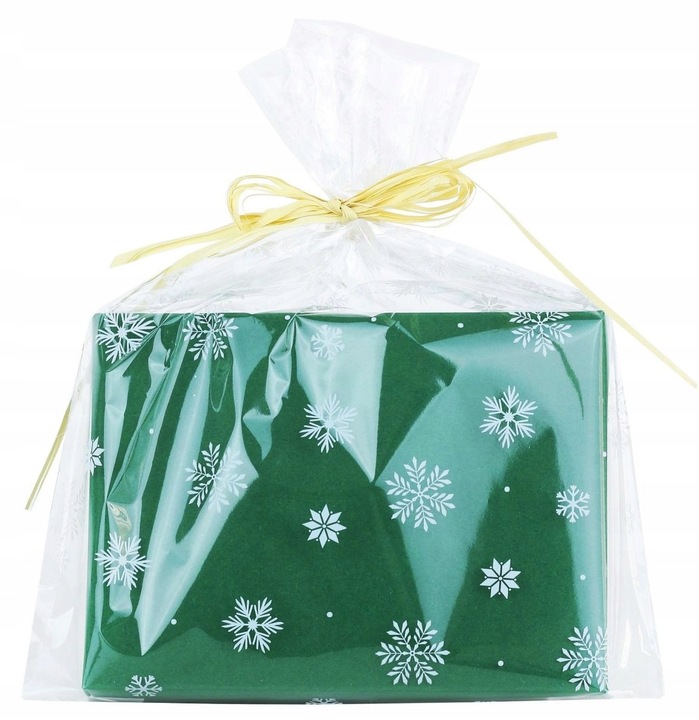 Torebki foliowe woreczki świąteczne celofan w ŚNIEŻYNKI 15x25 100 szt.