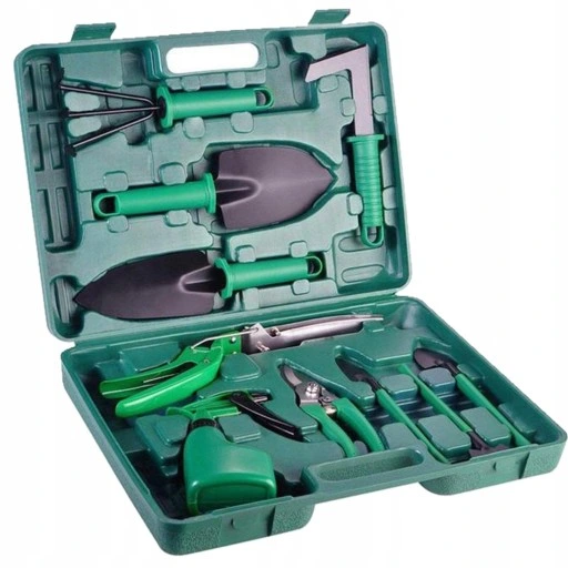 ZESTAW NARZĘDZI OGRODNICZYCH 10w1 ŁOPATKA GRABKI MOTYCZKA PAZURKI SEKATOR