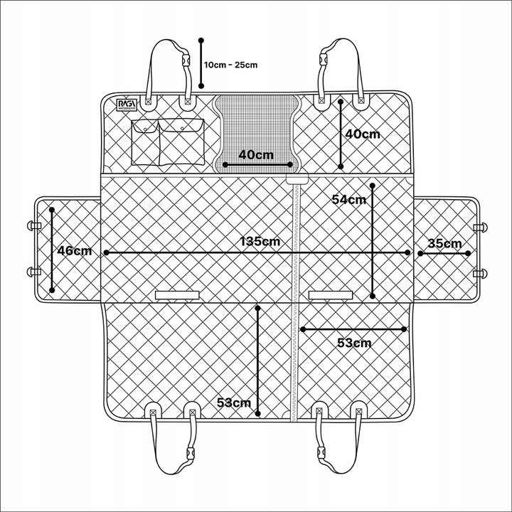MATA DLA PSA DO SAMOCHODU POKROWIEC SIEDZENIE UNIWERSALNA SAMOCHODOWA 4W1