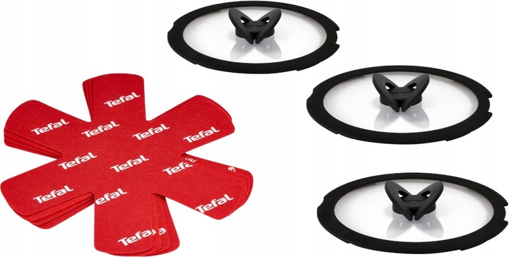 Szklane pokrywki TEFAL Ingenio 24/26/28 separatory