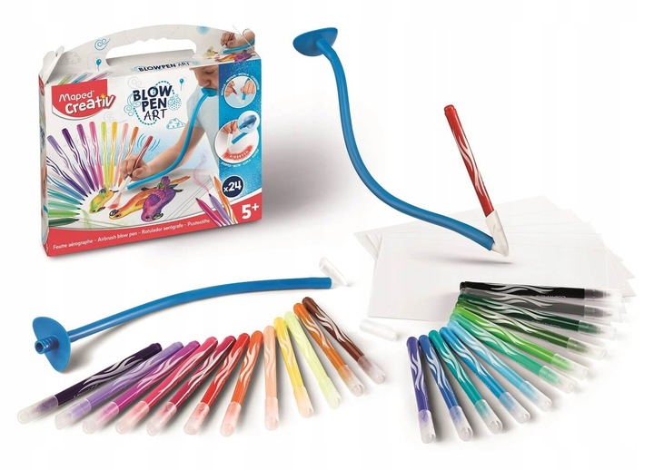 Maped Creativ flamastry dmuchane 24 kolory Blowpen Art zestaw kreatywny