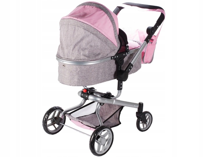 WÓZEK dla Lalek 2w1 Głęboki SPACERÓWKA GONDOLA Składany Princess + TORBA