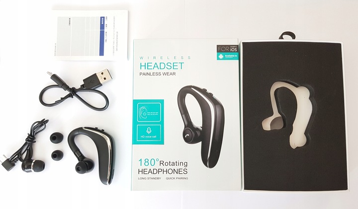 ZESTAW SŁUCHAWKOWY SŁUCHAWKA Bluetooth 2 TEL IPX4