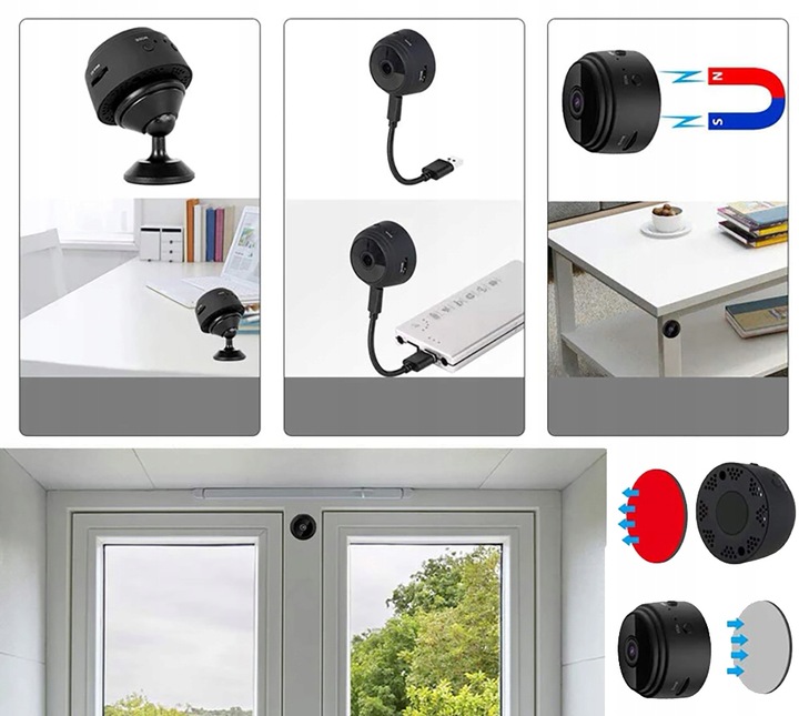 MINI KAMERA SZPIEGOWSKA FULL HD IR DETEKCJA WIFI