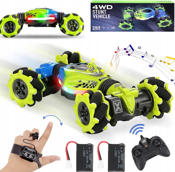 SAMOCHÓD STEROWANY RĘKĄ GESTAMI 4X4 LED + PILOT 2 W 1 GARNITUR