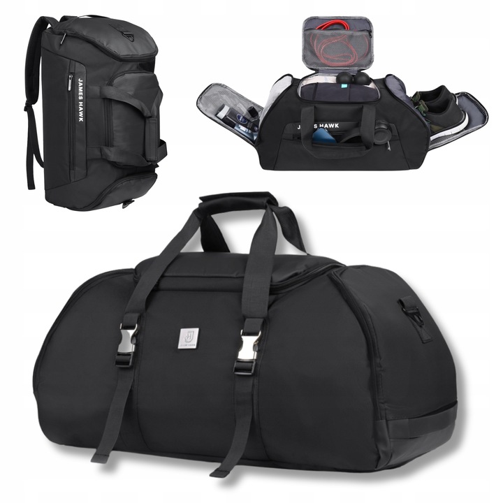 Torba sportowa podróżna męska Plecak 2w1 Treningowa wodoodporna James Hawk