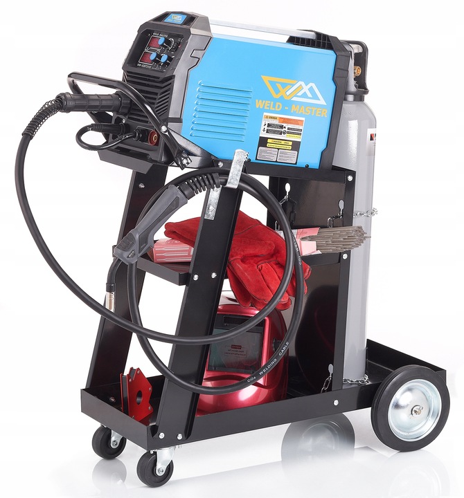 WÓZEK SPAWALNICZY DO SPAWAREK z półką na butle na kółkach 4 półki MP0181