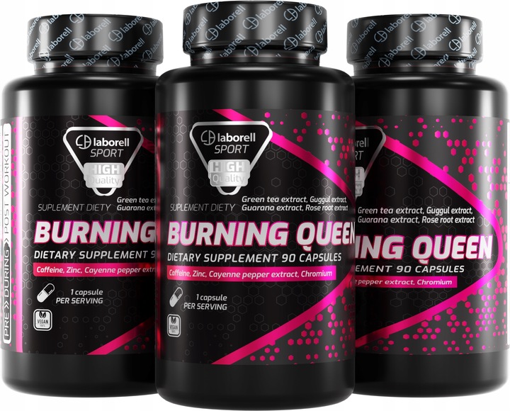 SPALACZ TŁUSZCZU REDUKCJA WAGI APETYT Burning Queen 90 kaps Laborell