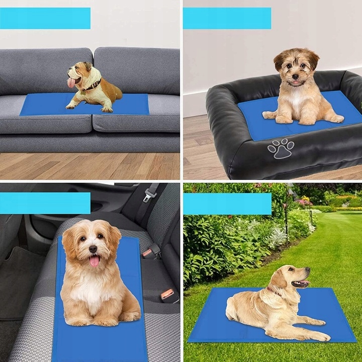 MATA CHŁODZĄCA DLA PSA DUŻA XXL 110x70cm żelowa legowisko PREMIUM GRUBA 4kg