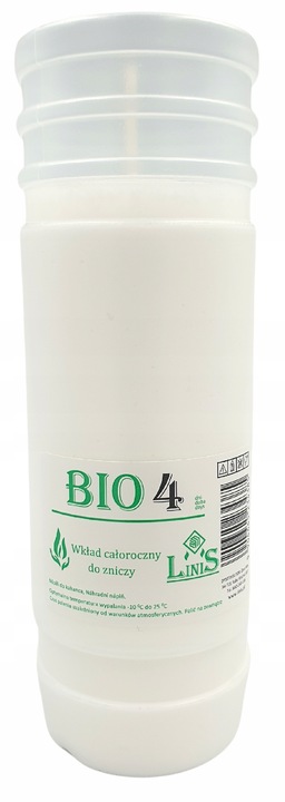 Wkłady do zniczy Parafinowe Bio 4 „Linis”