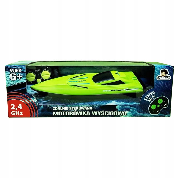 ŁÓDKA ZDALNIE STEROWANA ŁÓDŹ SPEED BOAT 4 KANAŁY 2.4GHZ 26,5CM MOTORÓWKA RC