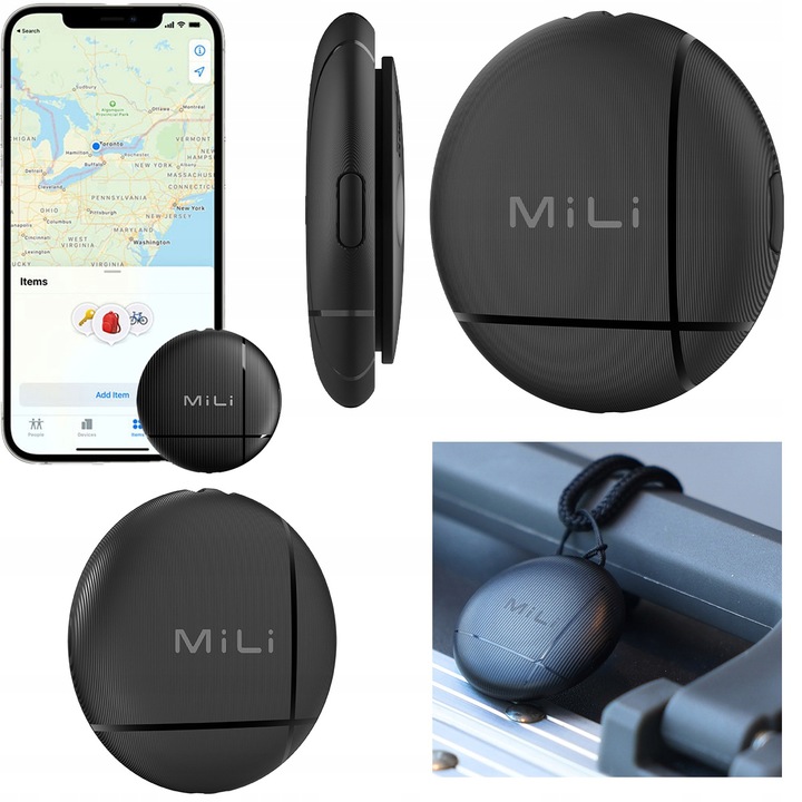 Lokalizator GPS LiTag MiLi IOS APLLE do plecaka kluczy bagażu roweru obroży