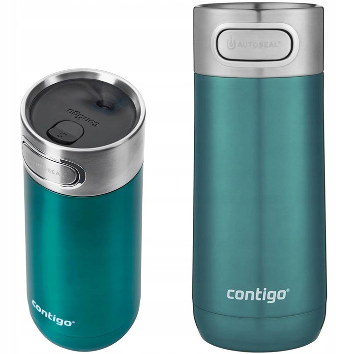 KUBEK TERMICZNY CONTIGO LUXE 360 ml TURKUSOWY na KAWĘ HERBATĘ NAPOJE