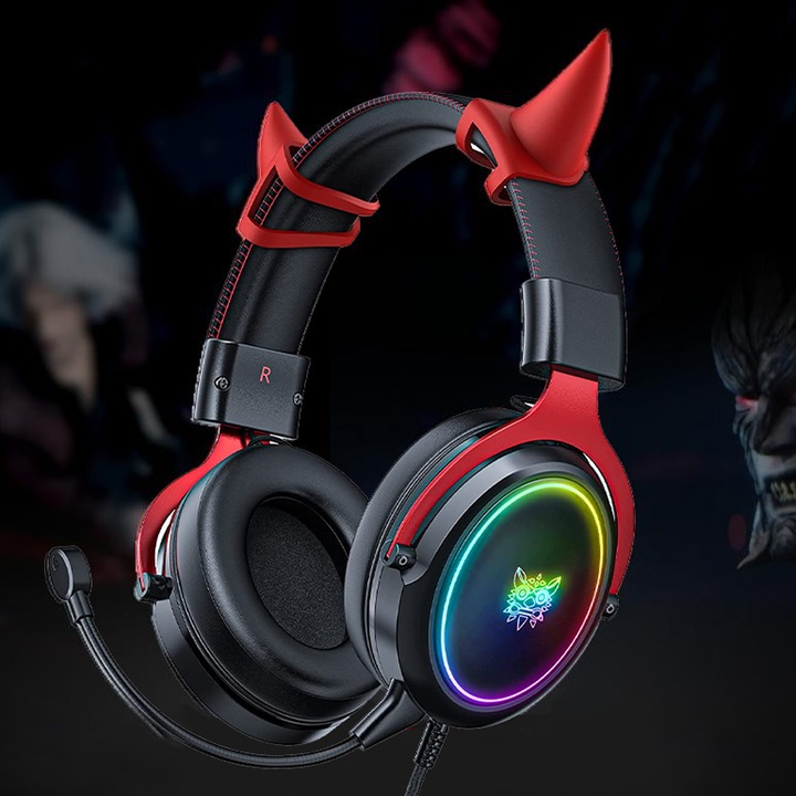 ONIKUMA X10 DEVIL SŁUCHAWKI GAMINGOWE Z MIKROFONEM PRZEWODOWE NAUSZNE DO PC