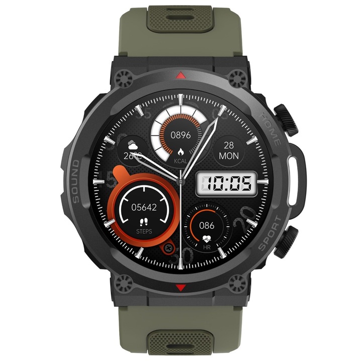 SMARTWATCH ZEGAREK MĘSKI POLSKIE MENU ROZMOWY SPORT PULS 2 PASKI AMOLED