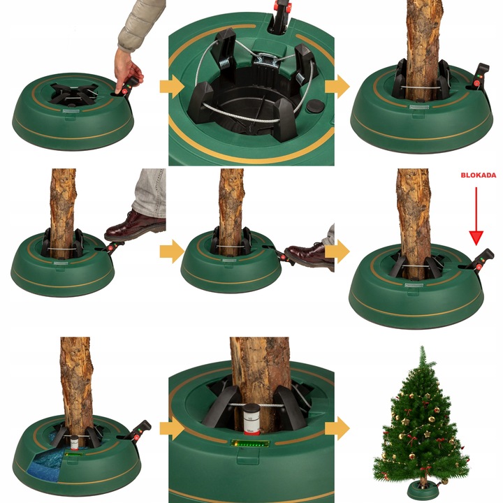 STOJAK CHOINKOWY KAMAI PODSTAWKA NA CHOINKĘ 2M + GRATIS 100 LAMPEK LED