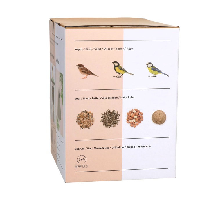 NOWOCZESNY KARMNIK DLA PTAKÓW ZIMUJĄCYCH LISA + POKARM KARMA ZIARNO 1KG