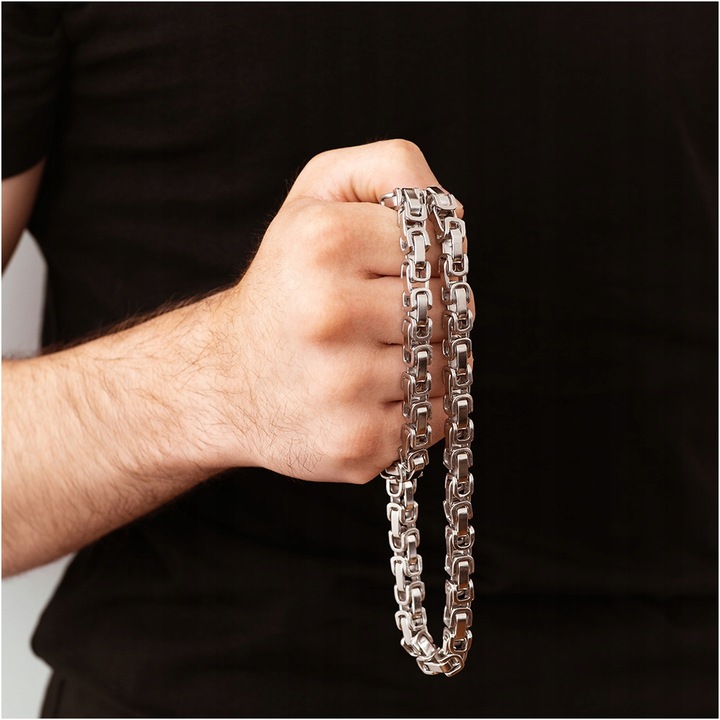 Łańcuszek męski naszyjnik splot królewski stal chirurgiczna gruby BLINGART