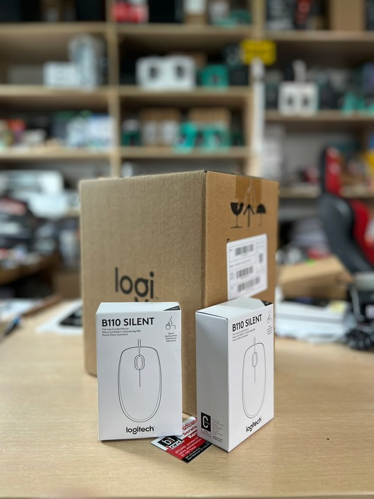 Myszka przewodowa Logitech B110 Silent sensor optyczny