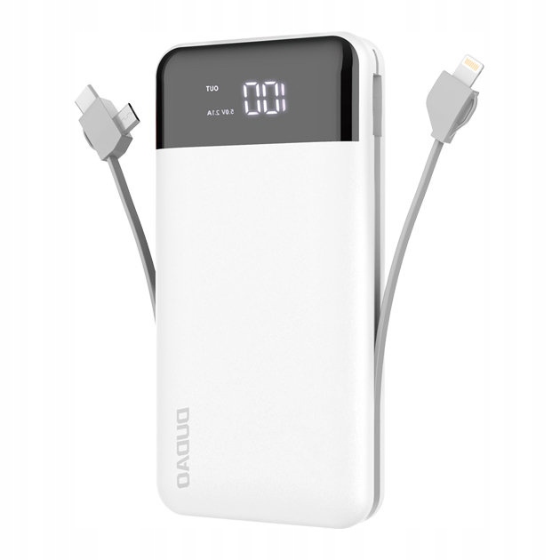DUDAO POWERBANK 20000mAh DUŻA POJEMNOŚĆ + KABEL USB C LIGHTNING MICRO USB
