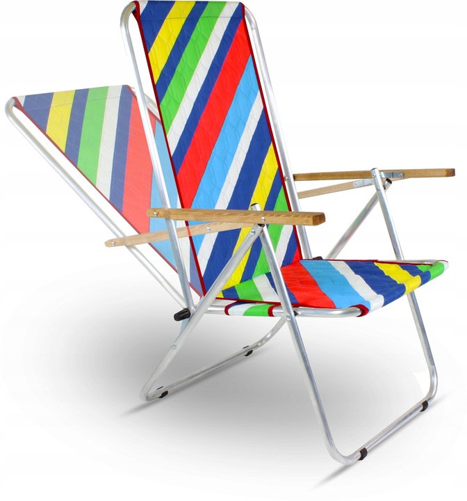 Leżak - krzesło plażowe, składane, turystyczne, dwie funkcje, MAX 120 kg TE