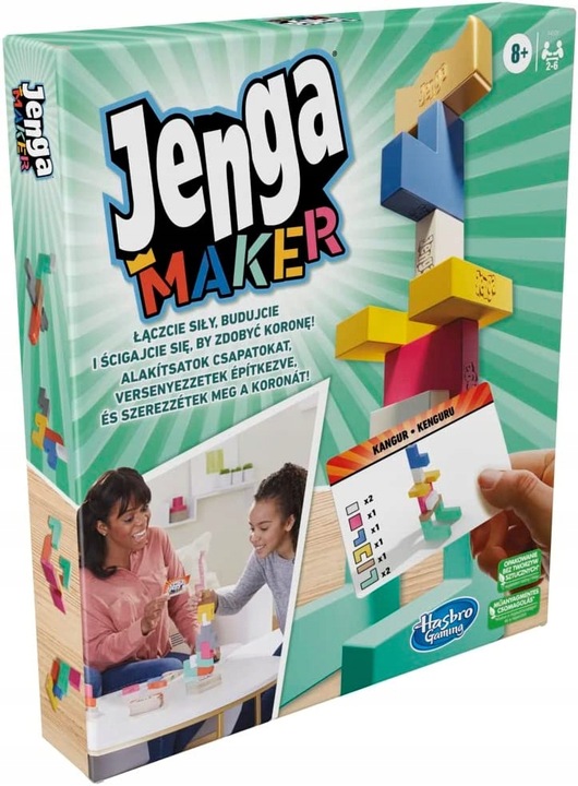 HASBRO GRA ZRĘCZNOŚCIOWA JENGA MAKER oryginalna, gra dla całej rodziny