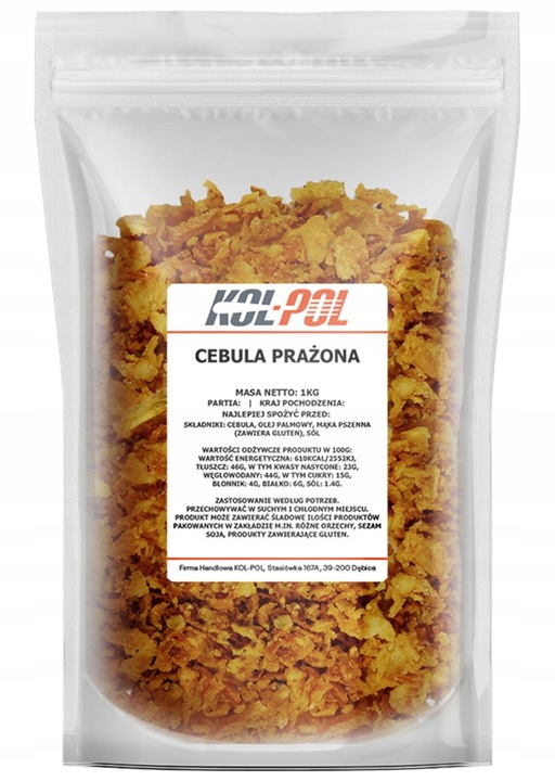 CEBULA PRAŻONA 1kg Cebulka smażona wysoka jakość | Kol-Pol