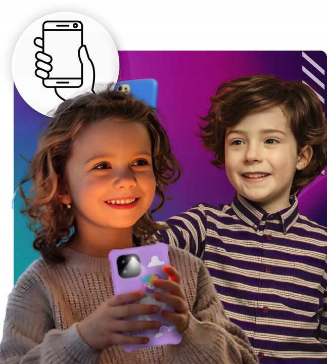 TELEFON DLA dzieci ZABAWOWY SMARTFON Z APARATEM KAMERĄ I GRAMI MENU PL