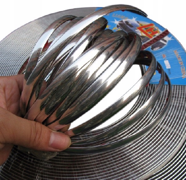 LISTWA CHROM RANTOWA RANTÓWKA 6x8mm POŁYSK 7,5M