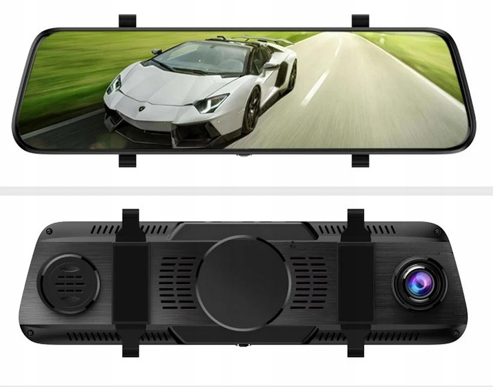 KAMERA DO SAMOCHODU 9,66 PRZÓD TYŁ REJESTRATOR JAZDY W LUSTERKU WIDEO 10