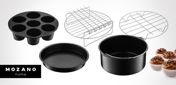 AKCESORIA DO FRYTKOWNICY MOZANO AIR FRYER ZESTAW 5 ELEMENTÓW