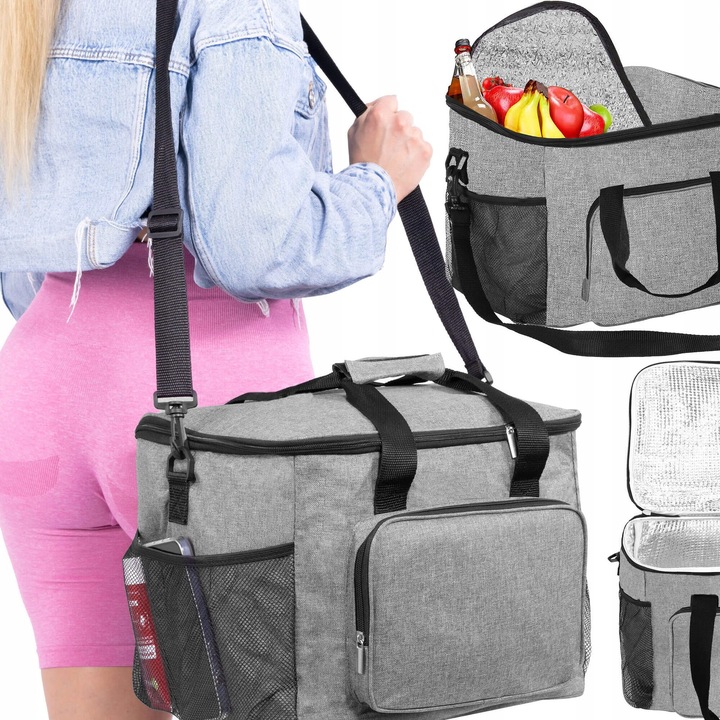 TORBA TERMICZNA NA LUNCH JEDZENIE PLAŻOWA DUŻA BOX LODÓWKA TURYSTYCZNA 28L