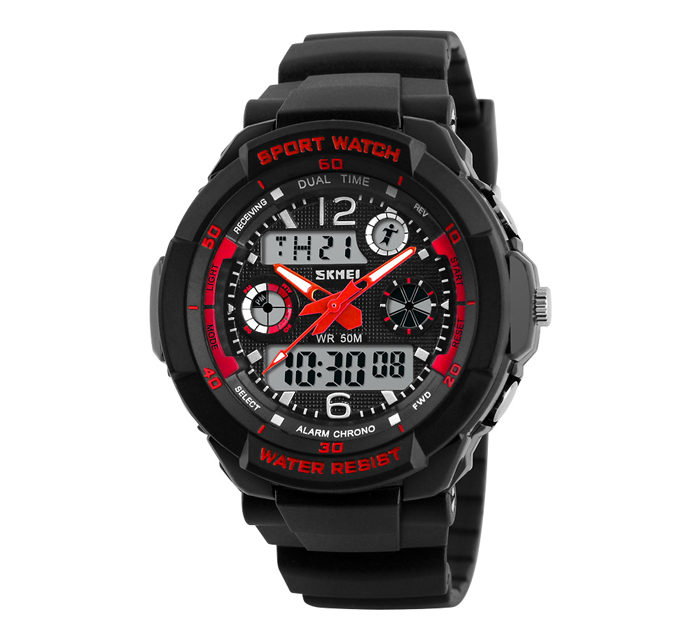 Zegarek dziecięcy SKMEI elektroniczny stoper data alarm podświetlenie
