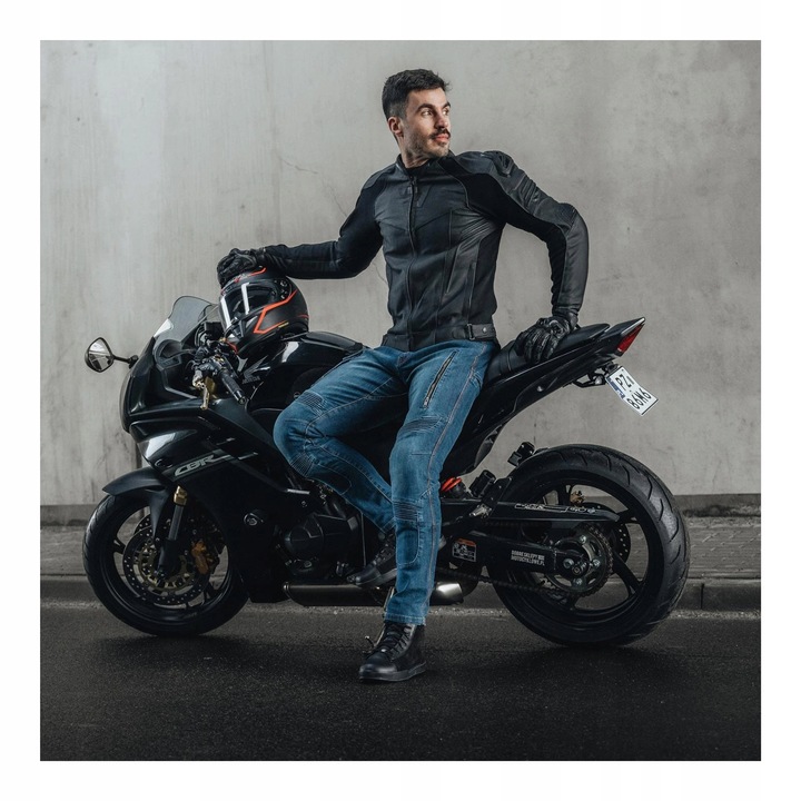 Spodnie jeansy motocyklowe REBELHORN VANDAL DENIM BLUE niebieski GRATISY