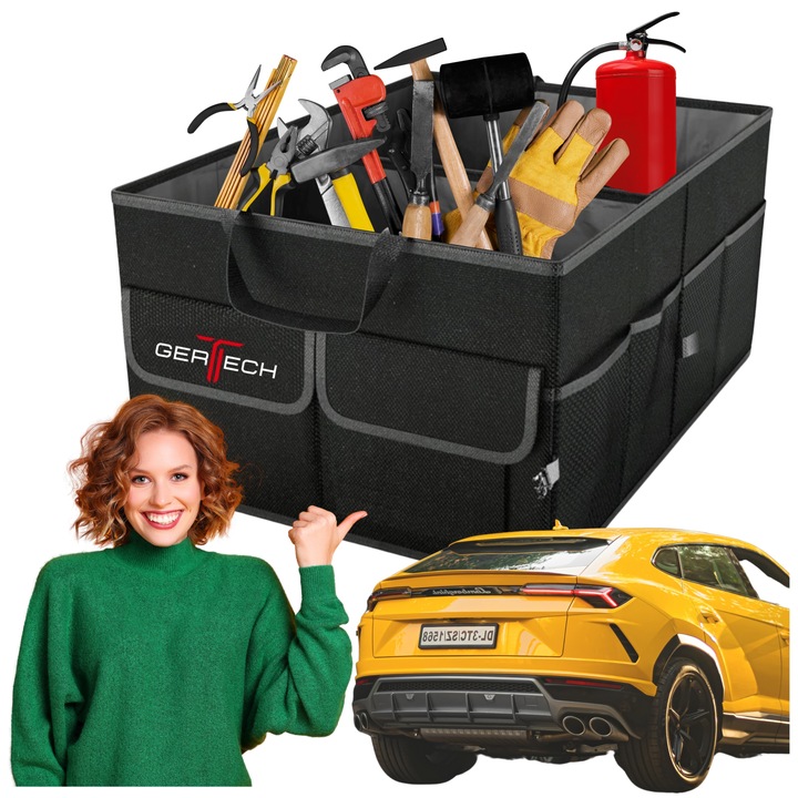 Organizer samochodowy DO BAGAZNIKA Torba rzepy Skrzynka Kufer Pojemny XL