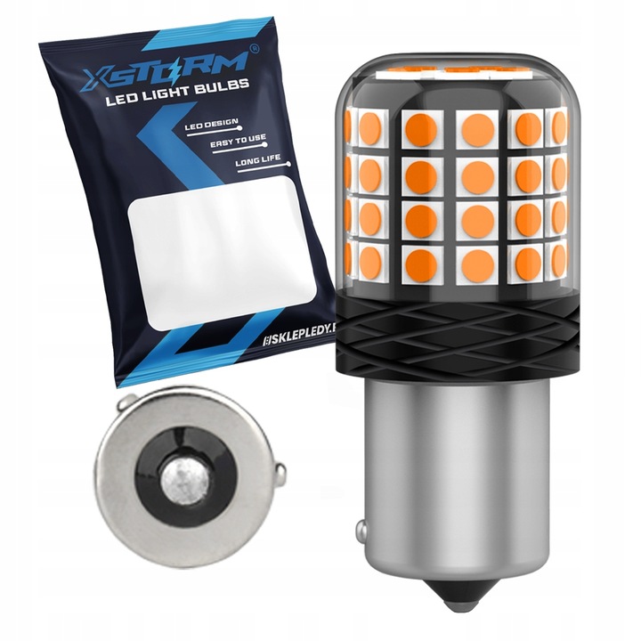 ŻARÓWKA LED PY21W XSTORM POMARAŃCZOWA KIERUNEK CAN