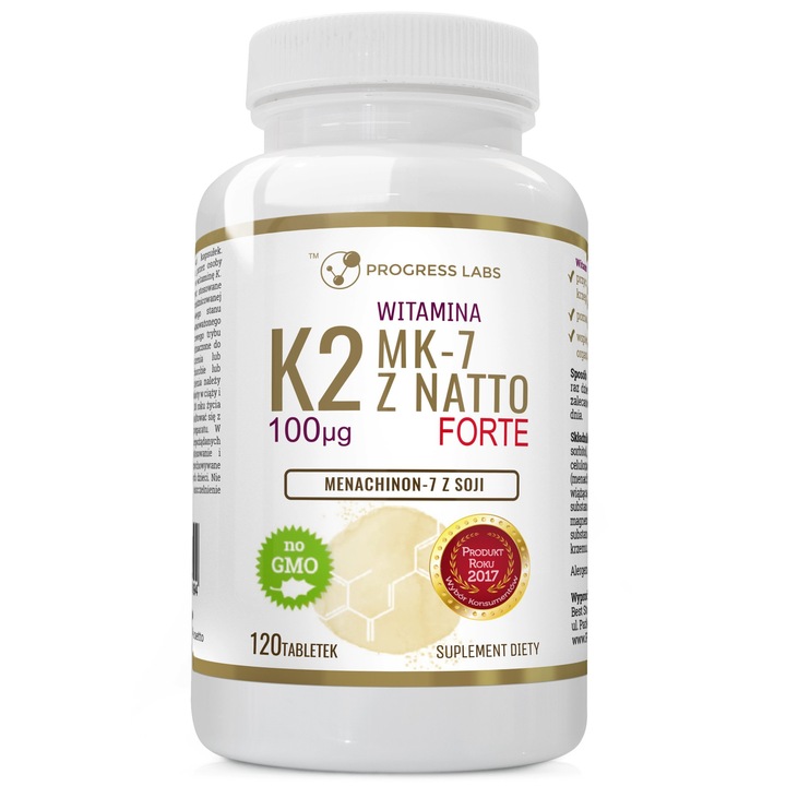 WITAMINA K2 MK-7 z natto + D3 2000IU+ WIT C 1000mg