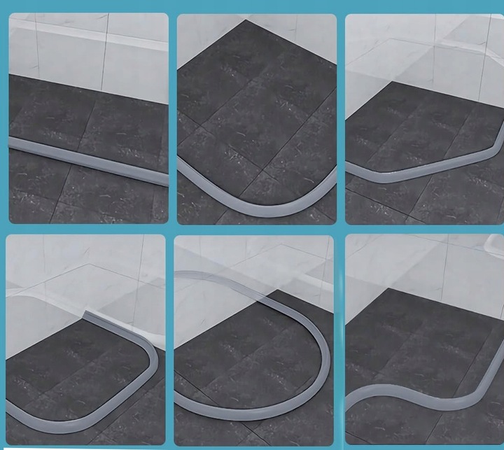 Próg prysznicowy Bariera Zapora wodna 200cm / 2m 50x30mm - SZARY