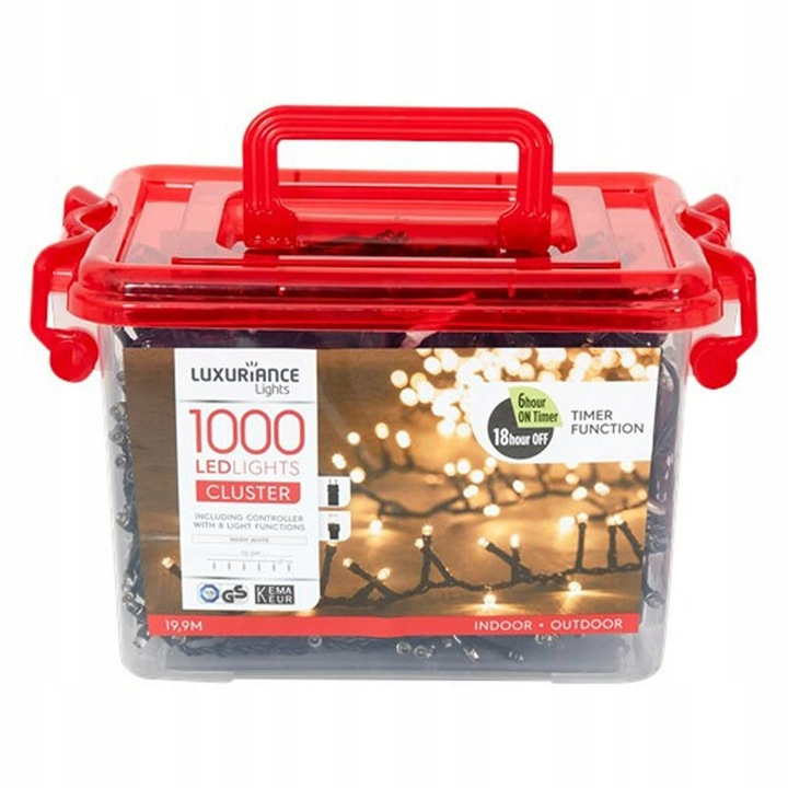 Lampki Świąteczne Zewnętrzne Na zewnątrz 1000 lampek 19,9 m SOLIDNE MOCNE